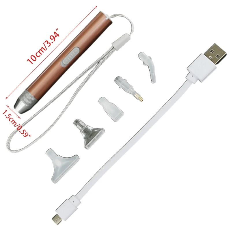 

Rechargeable Dotting Pen Tools with Flashlight USB Charging Cable for Mandala Rock Painting Crafts DIY Nail Art Craft