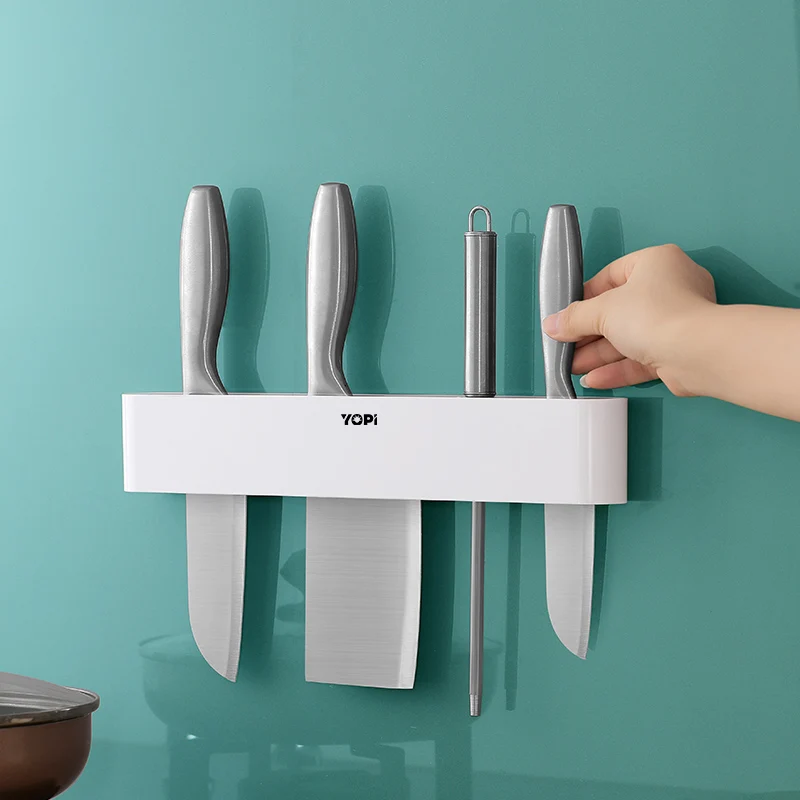 

Knife Holder Plastic Kitchen Knife Stand Organizer Multifunctional Chef Ceramic Knife Block Kitchenware Cooking Storage Tool