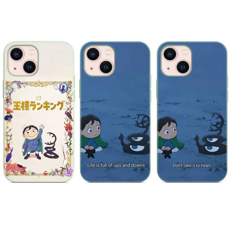 

Ousama Ranking Of King Anime Manga Cartoon Phone Case Green Color For iPhone 13 12 11 Mini Pro Max X XR XS 8 7 6 Plus Funda