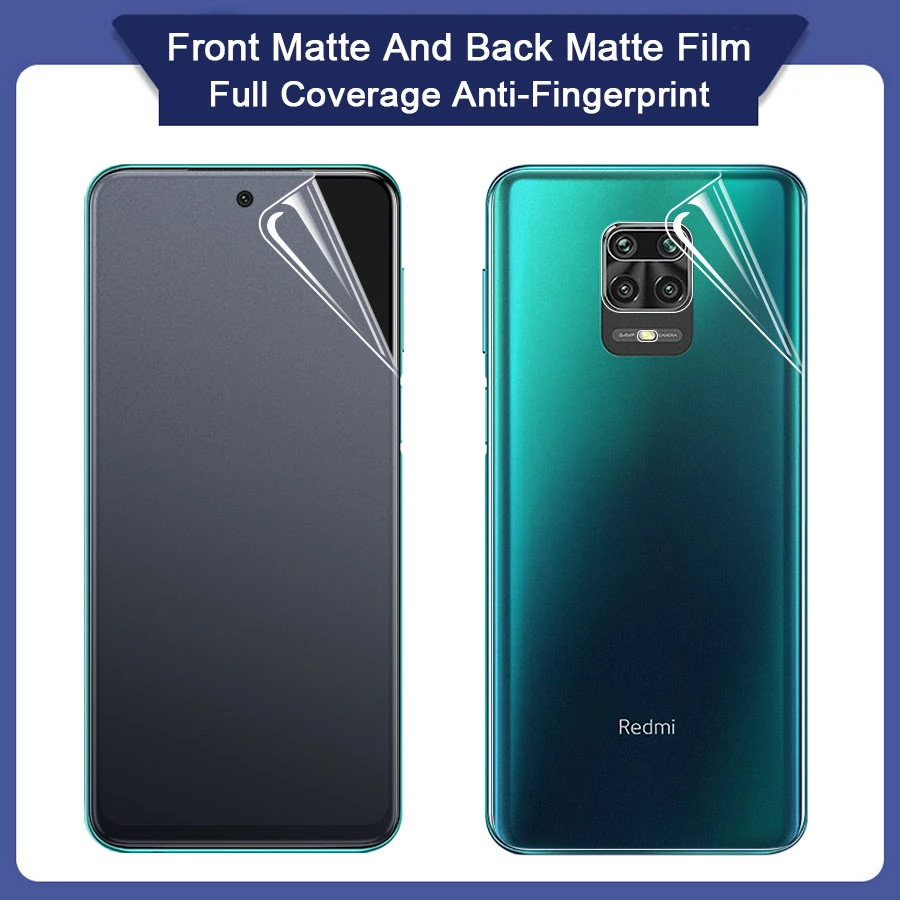 

Matte for Xiaomi Note 11 9 7 5 6 9S 10 Pro Max Lite Screen Protector For Redmi 8A 8 7A 9A 8TAnti fingerprint Screen Back