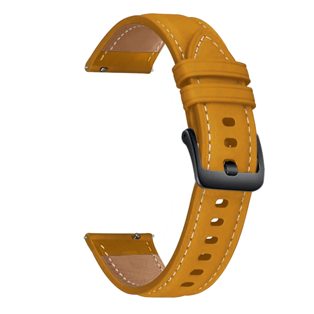 22mm Leather Strap Watchband Wristband For Xiaomi MI Watch Color Wriststrap Quick Releas Bracelet Amazfit GTR 2e / 47mm - купить по