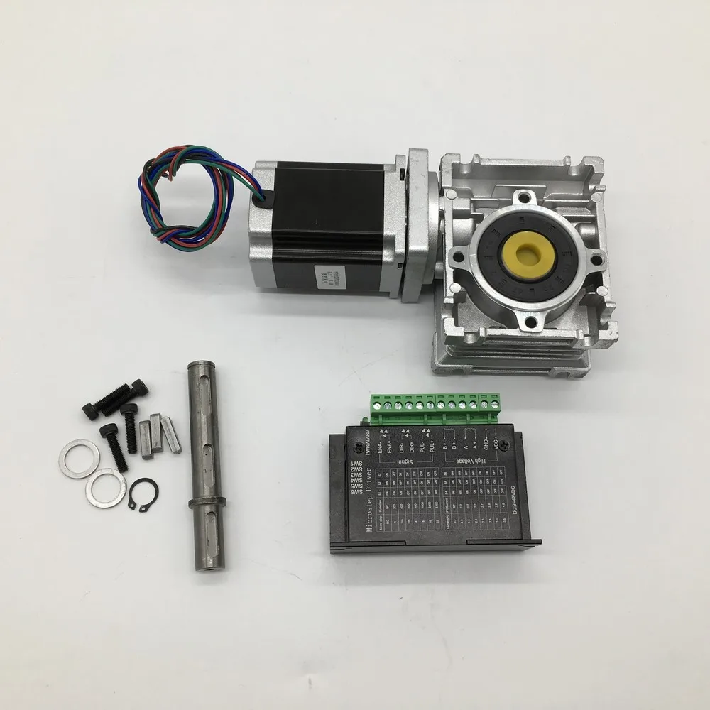 20 :1 wormbox RV030 редуктор скорости 14 мм выход + шаговый двигатель Nema23 3A 76 1 8nm 260Oz in