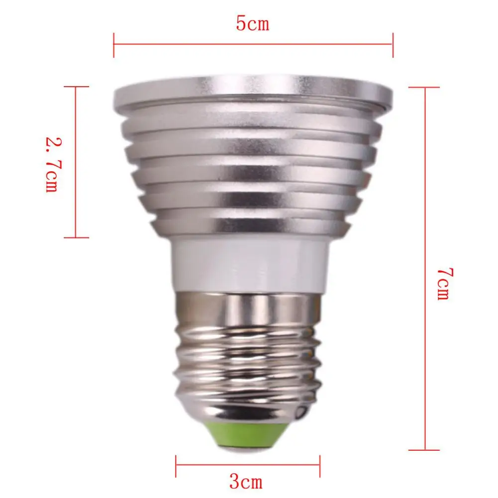 

E27 RGB Aluminum LED Spot Lamp Bulb 85-265V 16 Colors Spotlight with Remote Controller For Household Garden Landscape Lighting