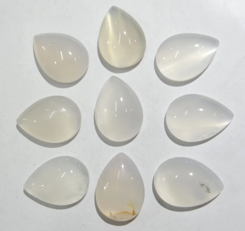 

wholesale 13x18mm 30pcs/lot Natural stone water drop CAB cabochon no holes white crystal beads for Jewelry making Accessories