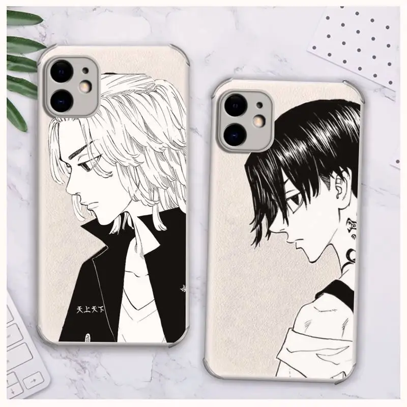 

Tokyo Avengers revengers japanese Phone Case Lambskin Leather For iphone 12 11 8 7 6 XR X XS PLUS MINI PLUS PRO MAX Shockproof
