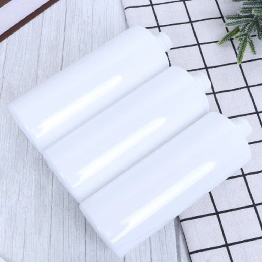 

3PCS 500ml PET White Plastic Empty Pump Bottles Refillable Shampoo Lotion Bottles With Pump Dispensers .
