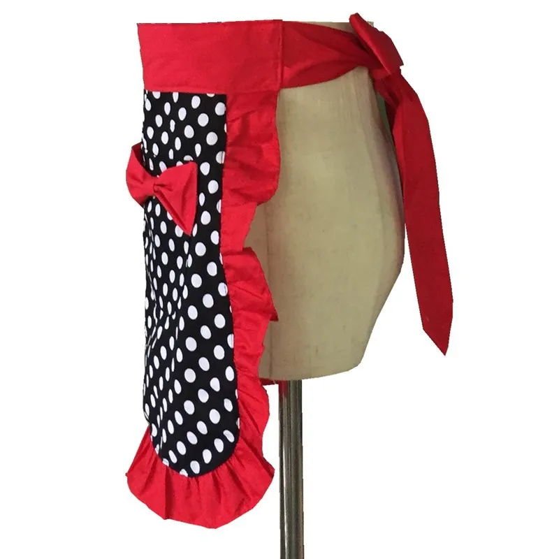 Милая принцесса Полька фартук в горошек шнуровка Ткань банта половина длины для