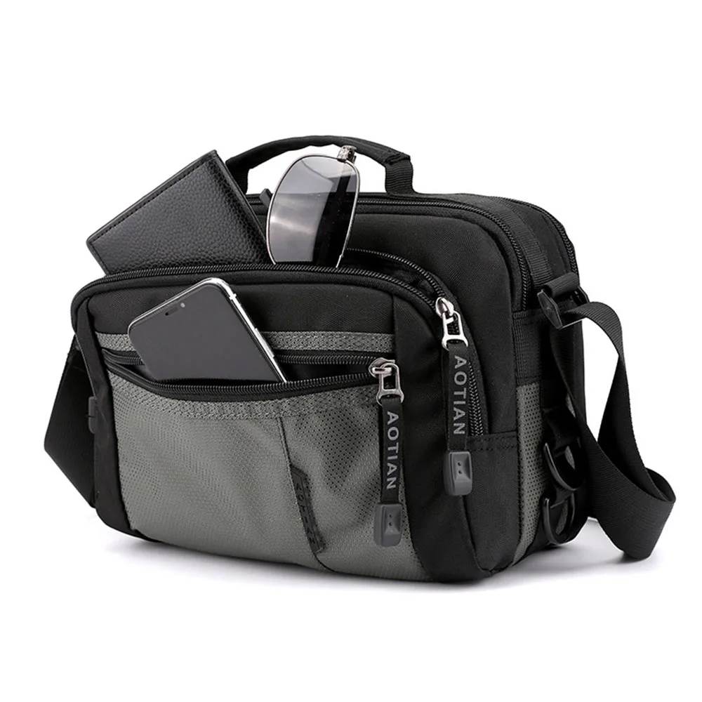 Сумка-мессенджер Мужская водонепроницаемая с несколькими карманами XA753ZC |