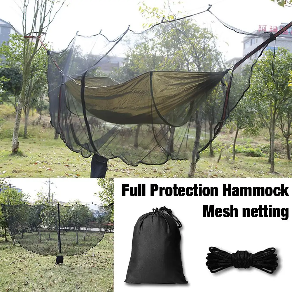 

Hammock Bug Mosquito Net XL 10x4.9ft Full Protection Hammock Mesh Netting With Dual Sided Diagonal Zipper For Fits All Hammocks