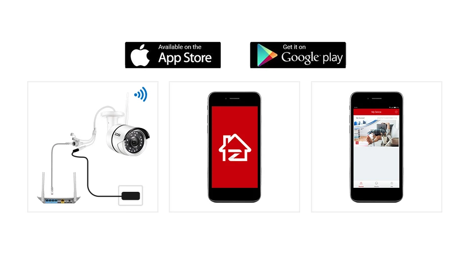 ZOSI WiFi уличная IP камера 1080p HD Водонепроницаемая 2.0MP беспроводная камера безопасности металлическая TF карта Запись P2P видео наблюдение