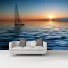 3D фотообои на заказ, с изображением природы, заката, парусного Морского Пейзажа, для гостиной, спальни, стен, 3D обои, домашний декор