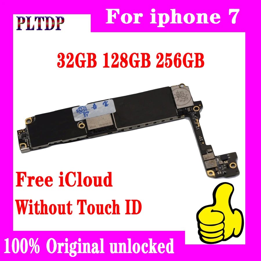 Для iPhone 7 4 дюймов материнская плата разблокировать с сенсорным ID/без сканера