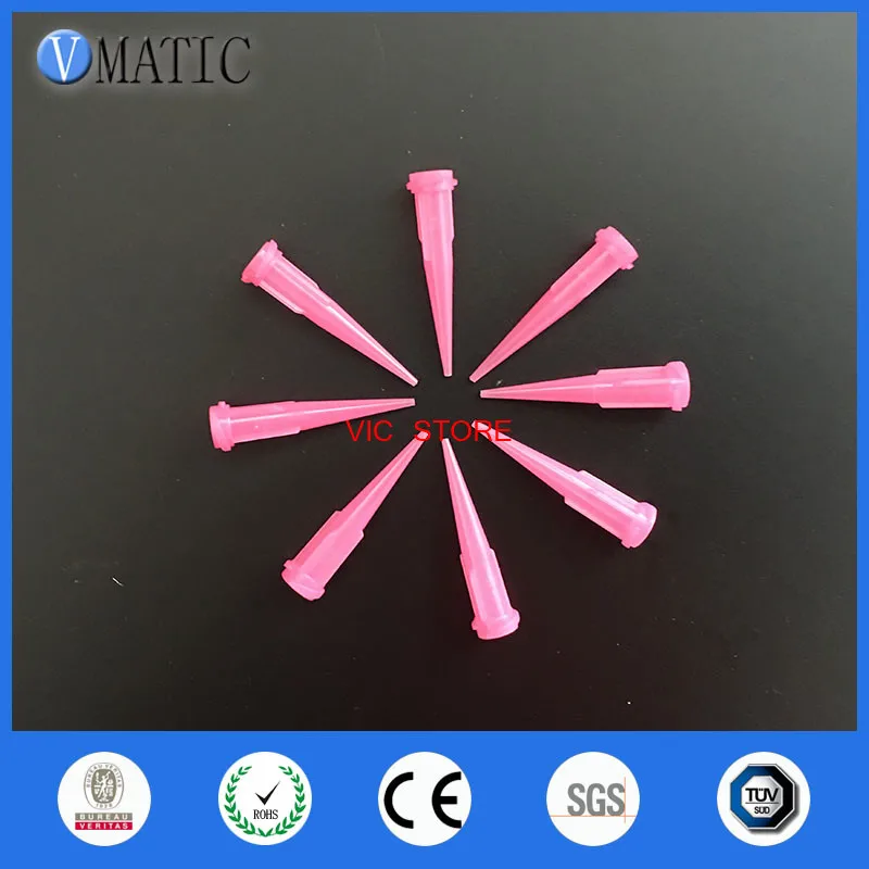 

High Quality 100Pcs 20G TT Tapered Tips Dispensing Needles Pink Color Glue Dispenser Nozzle