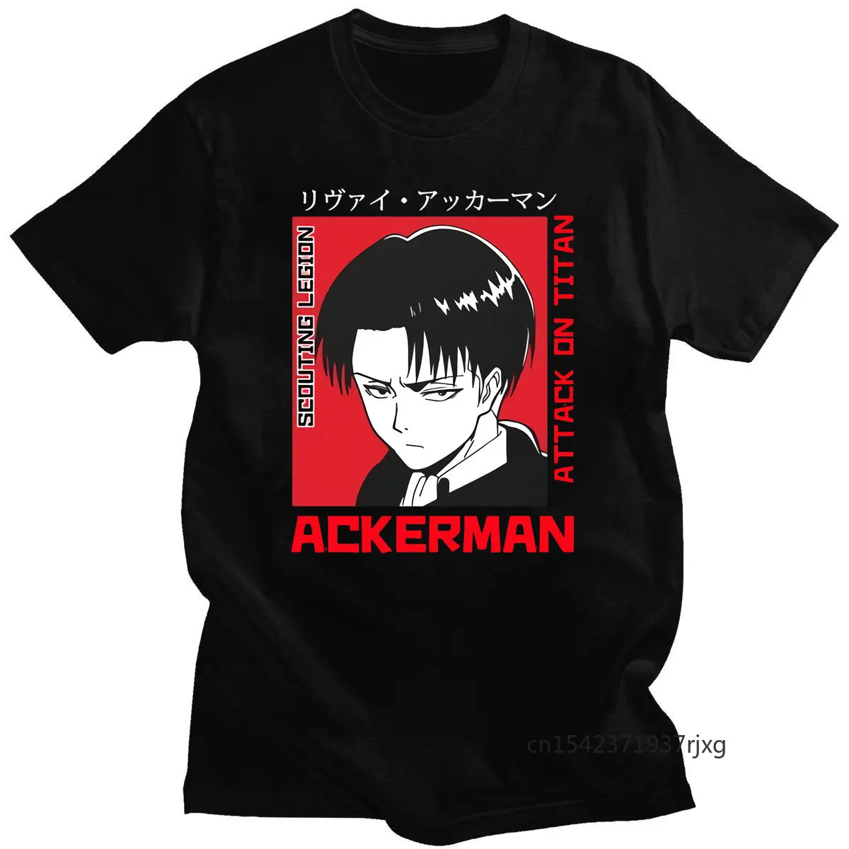 

2021 Harajuku Attack on Titan T Shirts Tees Shirt Tops Design Black Short Sleeved Japanese Anime T Shirt Tops