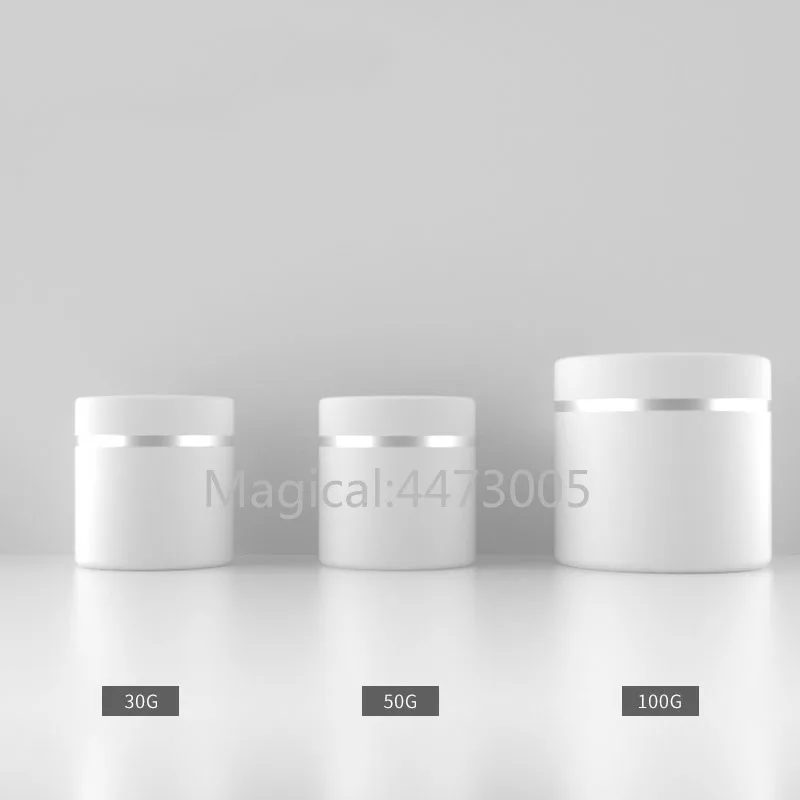 

20 шт. 30g50g100g высококлассная полипропиленовая стандартная матовая банка для крема, белый многоразовый горшок «сделай сам», посылка упаковка ...