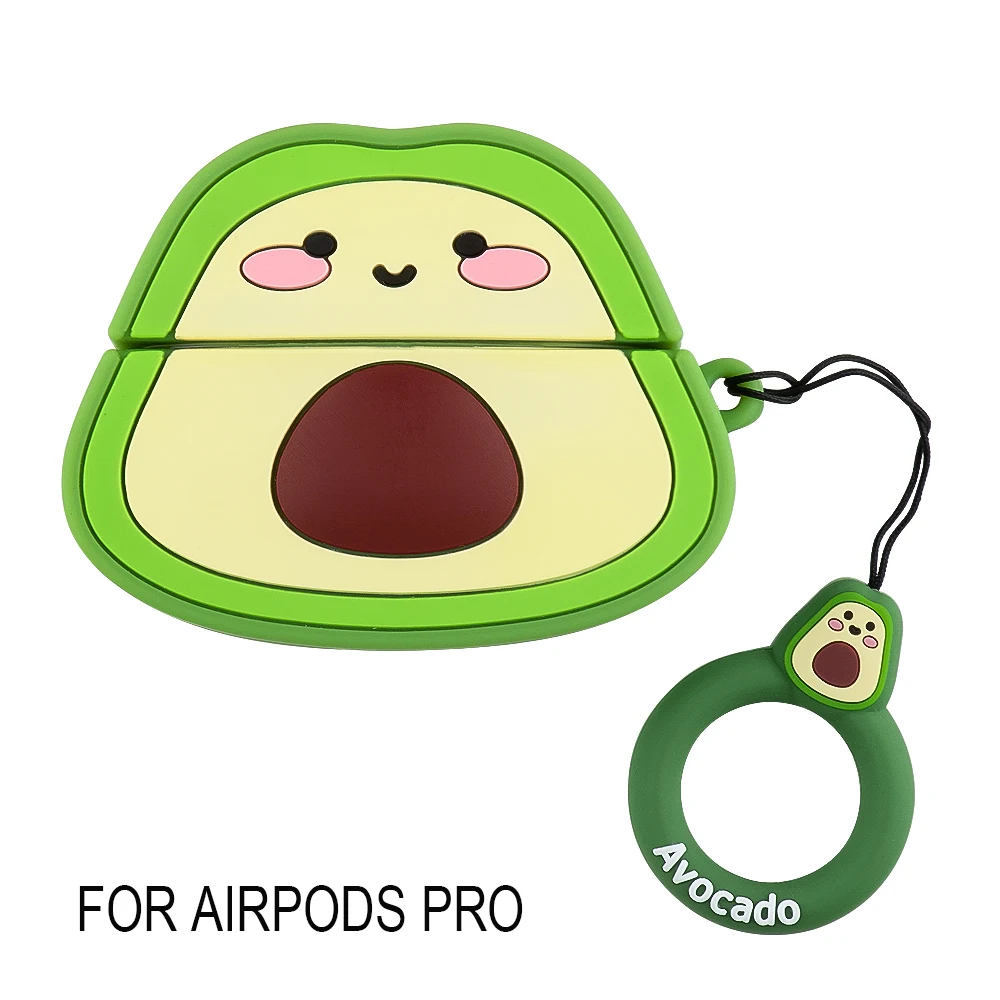 for airpods pro Чехол s для AirPods Pro 2 1 наушники мягкий, симпатичный, из ТПУ чехол с рисунком авокадо для Air Pods Pro 2 1 мультяшный чехол с принтом авокадо чехол с крючками - Цвет: for airpods pro