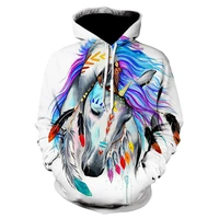 2021 hot sale sweatshirt mens womens 3d hoodie printed brown horse animal pattern pullover unisex casual creative oversized