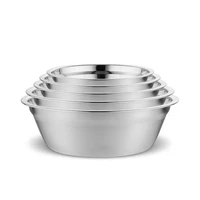 1pc 6 sizes 14 24cm stainless steel mixing bowl for kitchen boll restaurant dinner soup stainless rice bowl bol inox korean new