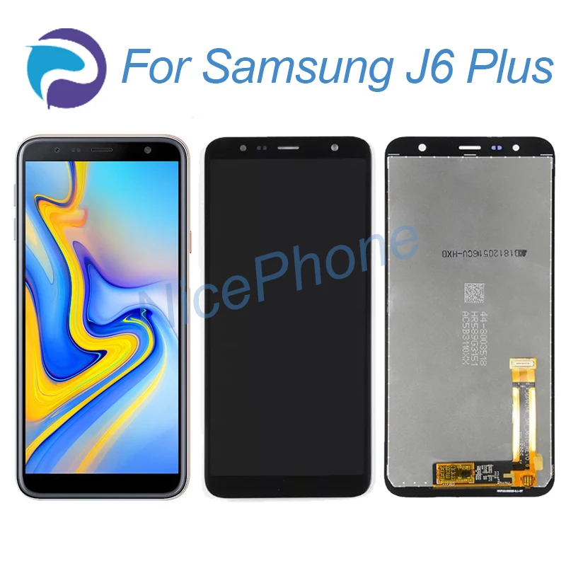 J6 Plus ЖК-дисплей кодирующий преобразователь сенсорного экрана в сборе Замена 6