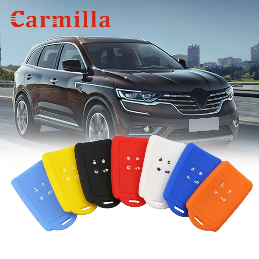 Силиконовый чехол для ключа автомобиля Carmilla подходит Renault Koleos Kadjar 2016 2017 2018 2019 Samsung