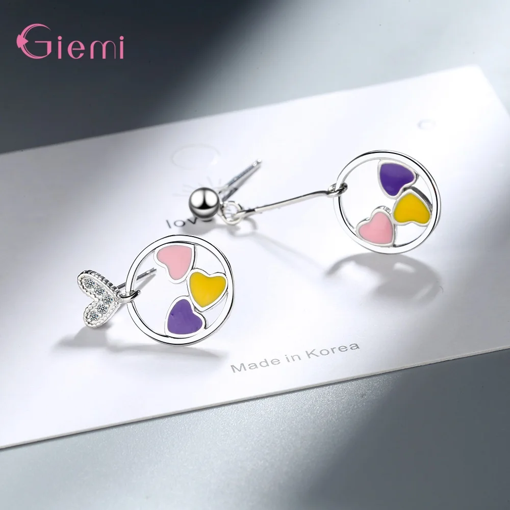 Женские серьги гвоздики из серебра 925 пробы с эмалью|Серьги-гвоздики| |