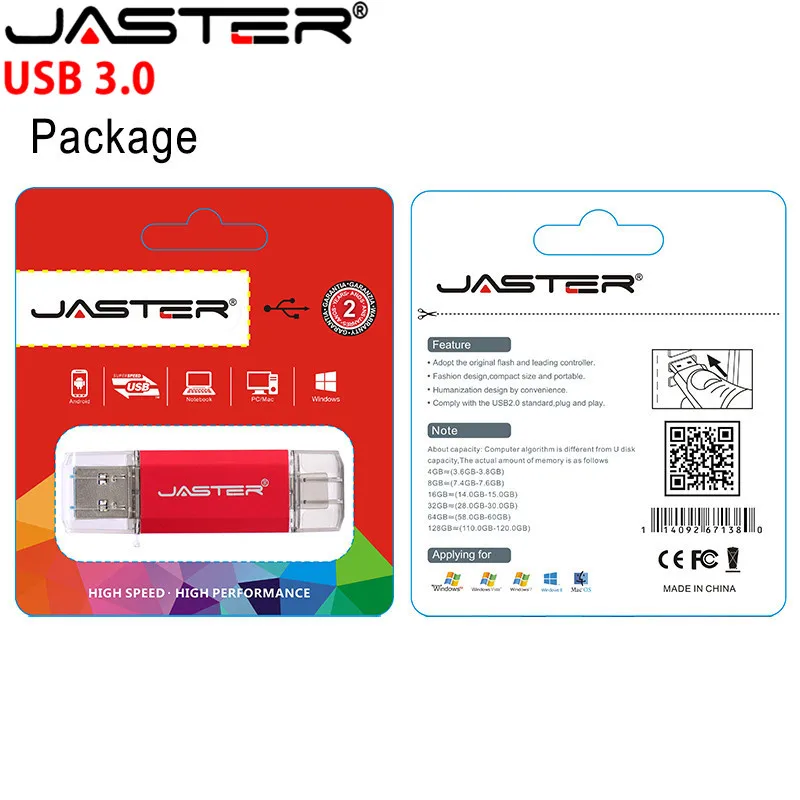 

OTG Usb- JASTER, 128 , 64 , 32 , 16 , USB-- 3,0, Type-C