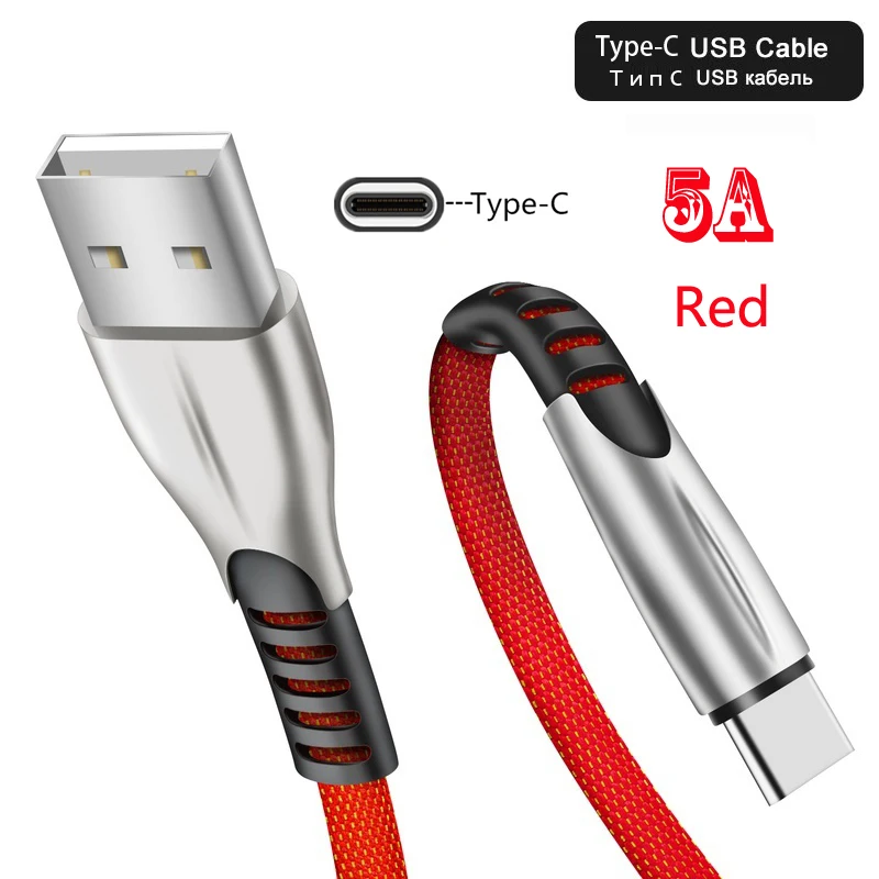 Плетеный зарядный кабель Micro USB Type c 5A из цинкового сплава для Xiaomi Max3 F1 8 9 A2 A3 Lite 9T redmi