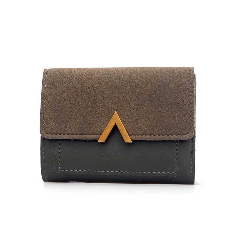 

Luxury Wallet Women's PU Purse V Frosted Vintage Mini Wallet Card Holder Coin Purse Female Bag Card Package Women's Purses
