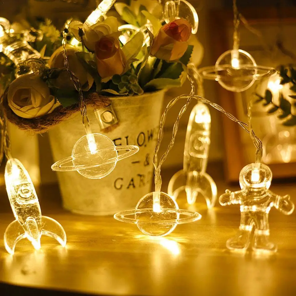 

Светодиодная гирсветильник для детской комнаты с астронавтом, космическим кораблем, реактивные подвески, украшение для детской спальни св...