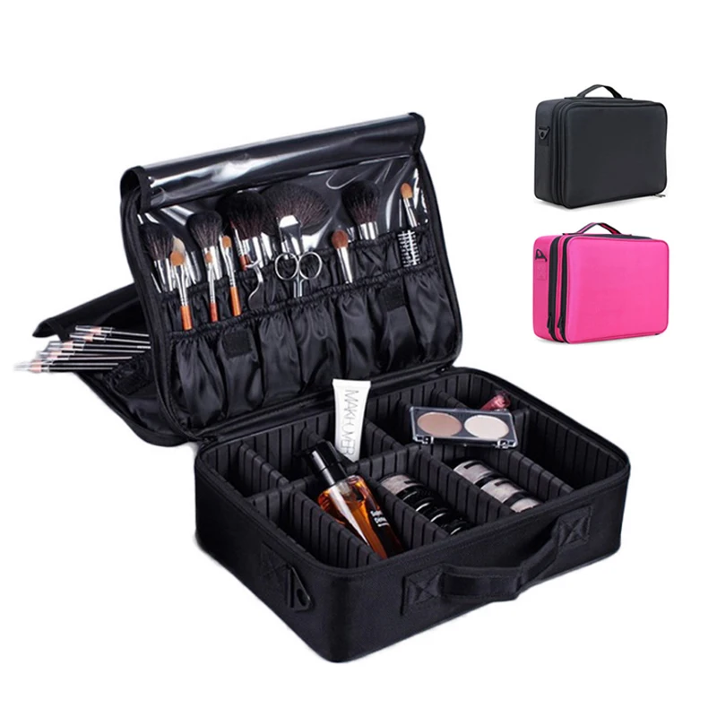

Female Brand Profession Makeup Case Fashion Beautician Cosmetics Organizer Storage Box Nail Tool Suitcase For Women Make Up Bag