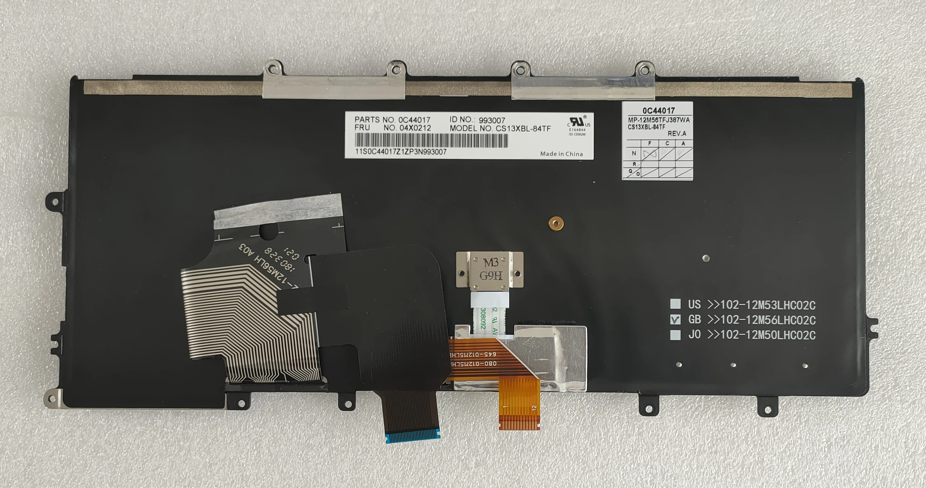 QUEJIAN TUR новая клавиатура для ноутбука Lenovo Thinkpad X240 X250 X260 с подсветкой 04X0212 MP-12M56TF -
