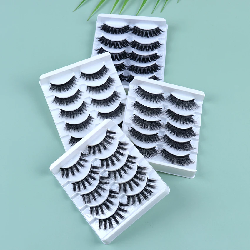 5 пар 3D Объемные Накладные ресницы натуральные густые длинные Wispy Макияж Красота