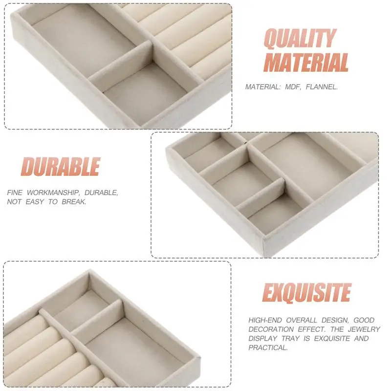 

3Pcs Multifunctional Jewelry Storage Trays Jewelry Earrings Display Containers