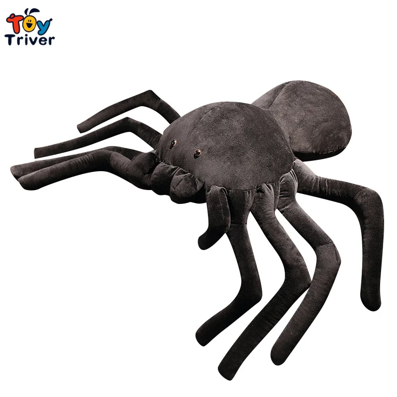 

Creative Insect Black Spider Plush Toy Stuffed Animal Doll Pillow Cushion Kids Children Boys Girls Gift Home Decor Plushies
