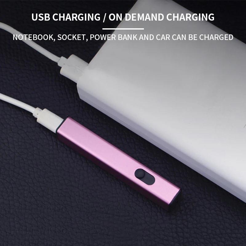 Портативная электрическая мини полосная дуговая Зажигалка USB перезаряжаемая