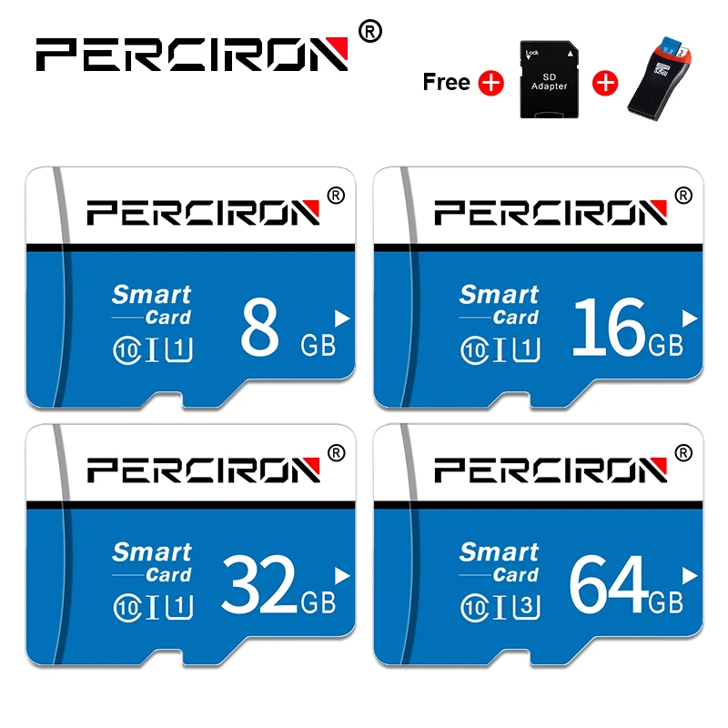 PERCIRON горячая Распродажа Micro SD карта 64 ГБ 32 ГБ класс 10 TF карта 16 ГБ 8 ГБ высокоскоростная ручка MicroSD накопитель флэш-диск карты памяти