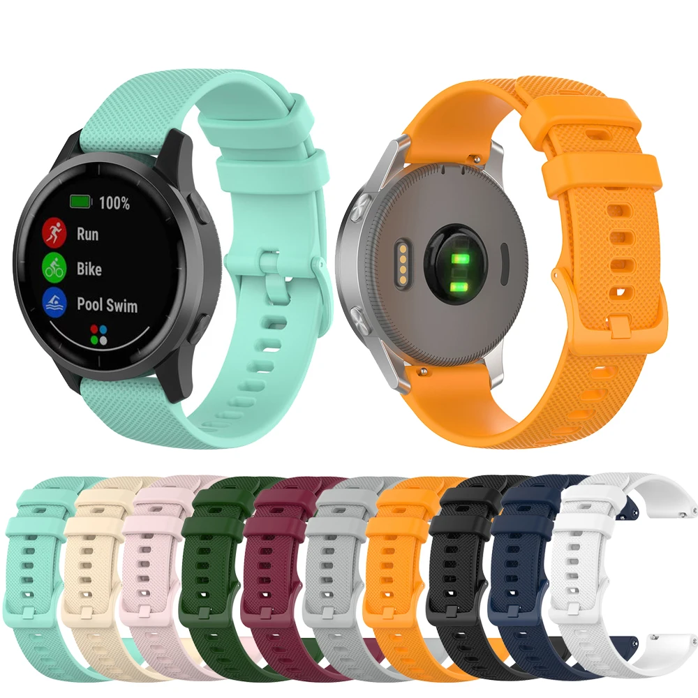 Ремешок силиконовый для Garmin Vivoactive 3 vivoactive 4/4S Sport мягкий быстросъемный браслет