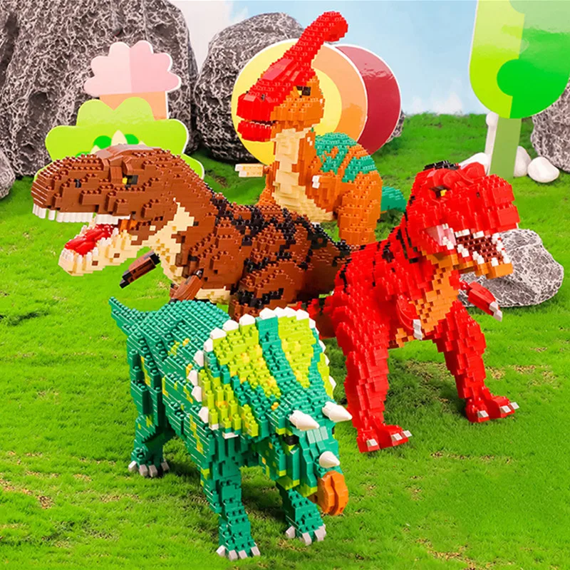 

Balody динозавр Юрского периода тираннозавр Трицератопс животное Монстр 3D Мини Алмазные блоки кирпичи игрушки для детей без коробки