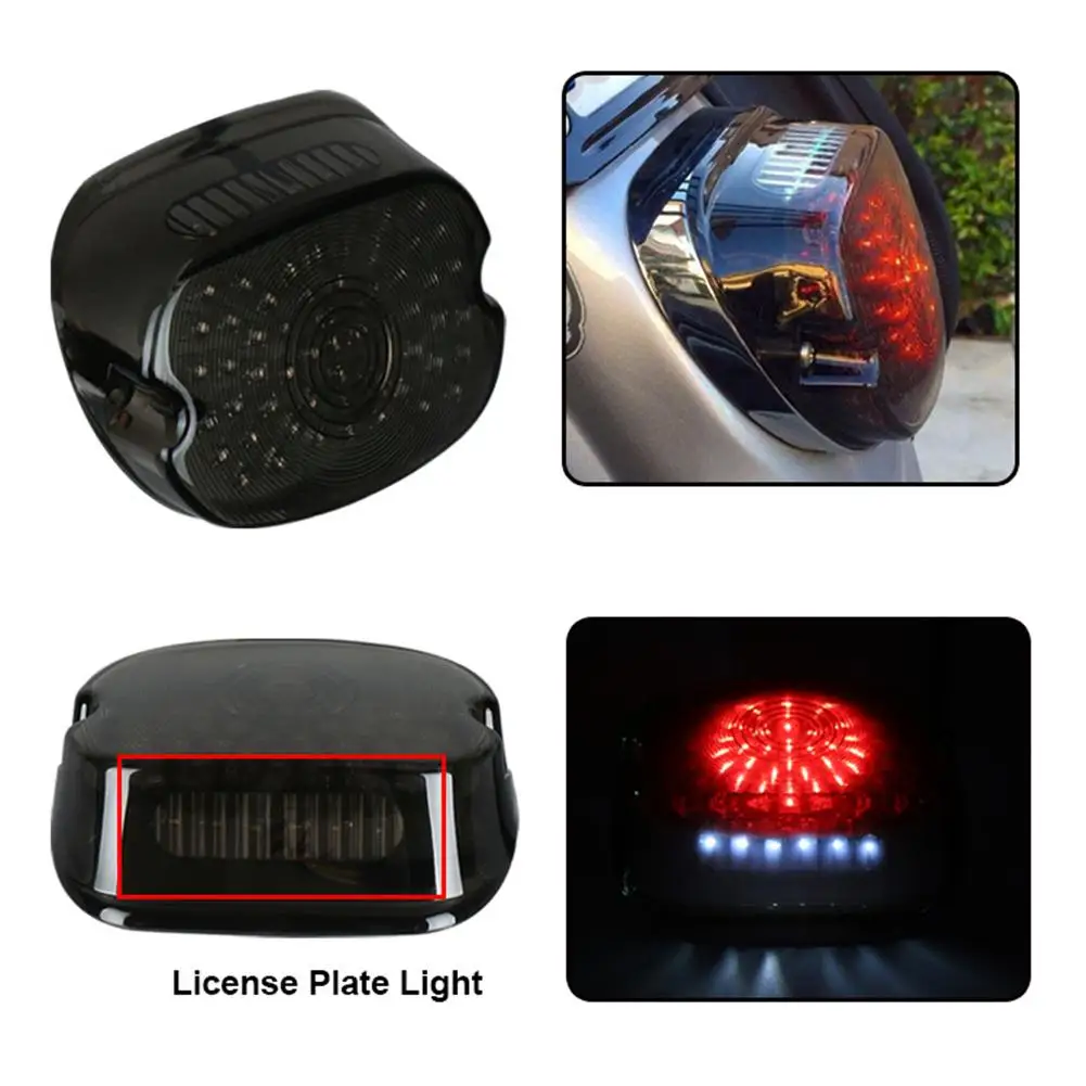 Мотоцикл светодиодный фонарь светильник дым/красный объектив тормозной