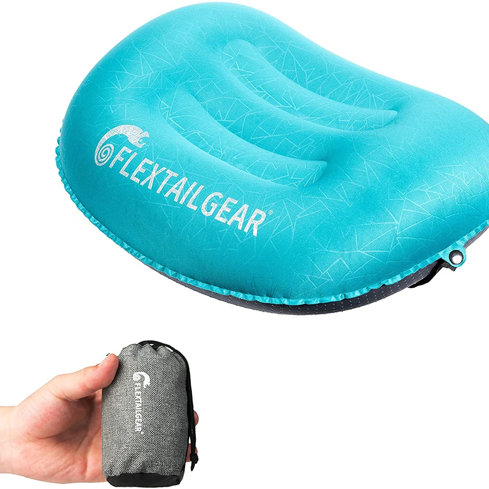 

FLEXTAILGEAR Ultralight Inflatable Camping Pillow - Compressible, Compact, Ergonomic Pillow for Sleeping, Car Camp or Beach