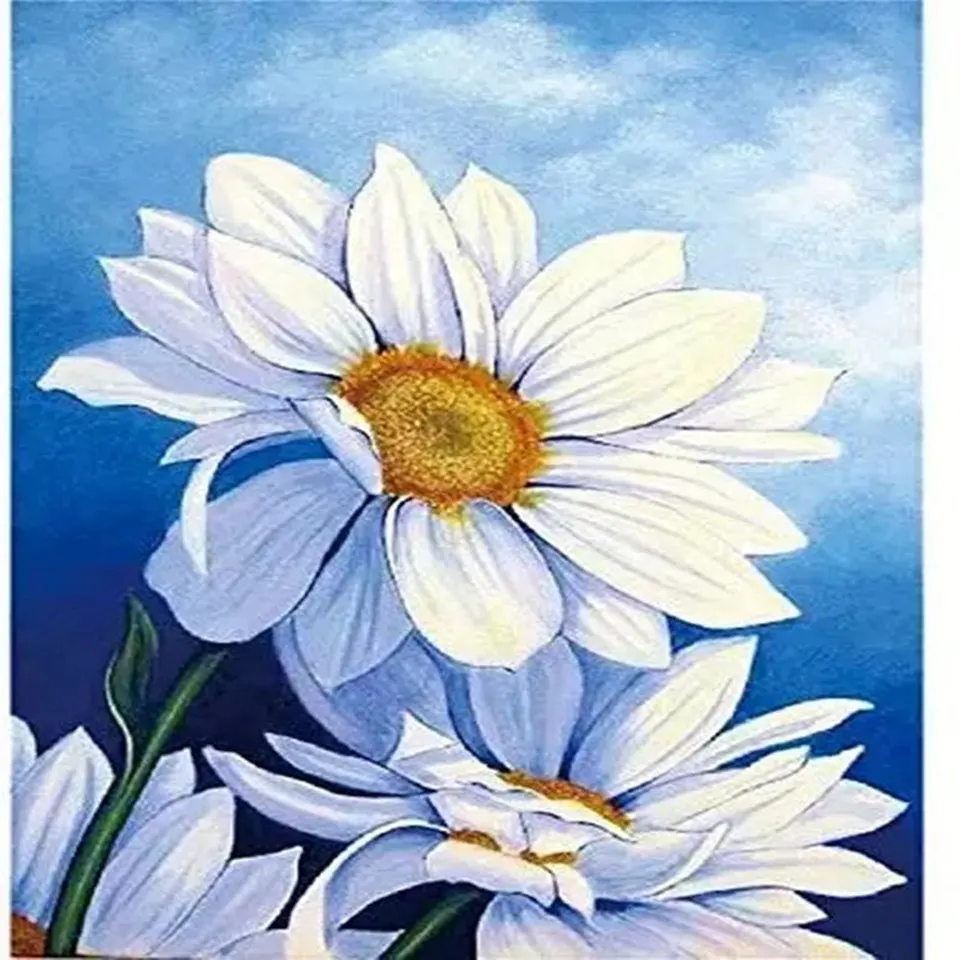 

NEW 5D DIY Diamond Painting Chrysanthemum Cross stitch Kit Full Diamond Embroidery Mosaic Rose Art Painting Gift Home Decor Gift