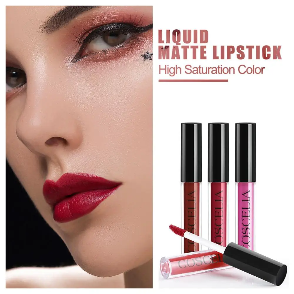 Матовая губная помада cosetelia 4 шт. косметический макияж долговечный блеск для губ