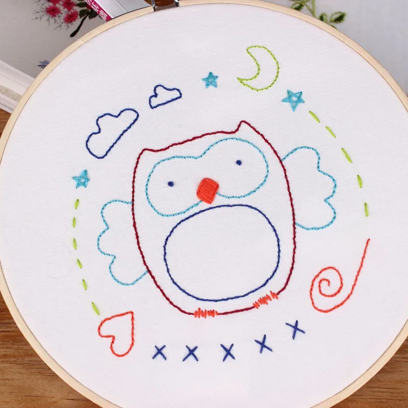 Простой мультяшный Набор для вышивки сделай сам начинающих детей рукоделие