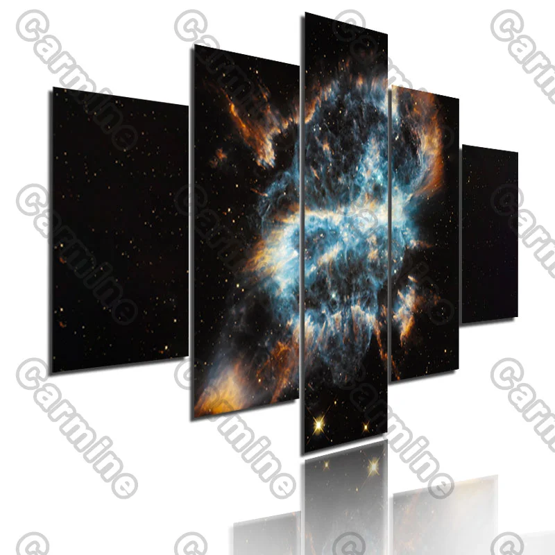 

Poster Blue Nebula Landscape Canvas Painting 5Pcs Posters Painting Wall Art Decoration for Living Room and Bedroom Frameless