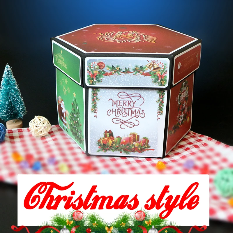 Рождество DIY сюрприз любовь Взрывная коробка подарок взрыв для юбилея