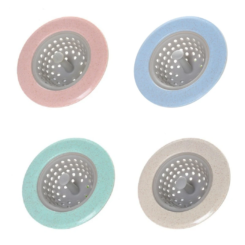 

H7JB Portable Silicone Sink Strainer Hair Stopper Plug Sink Filter Floor Drain Cover