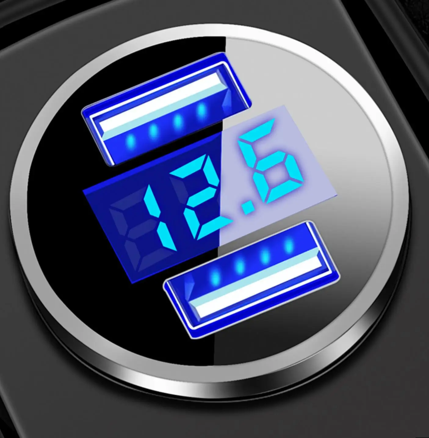 Автомобильное зарядное устройство с двумя портами USB 3.1A светодиодный дисплей для