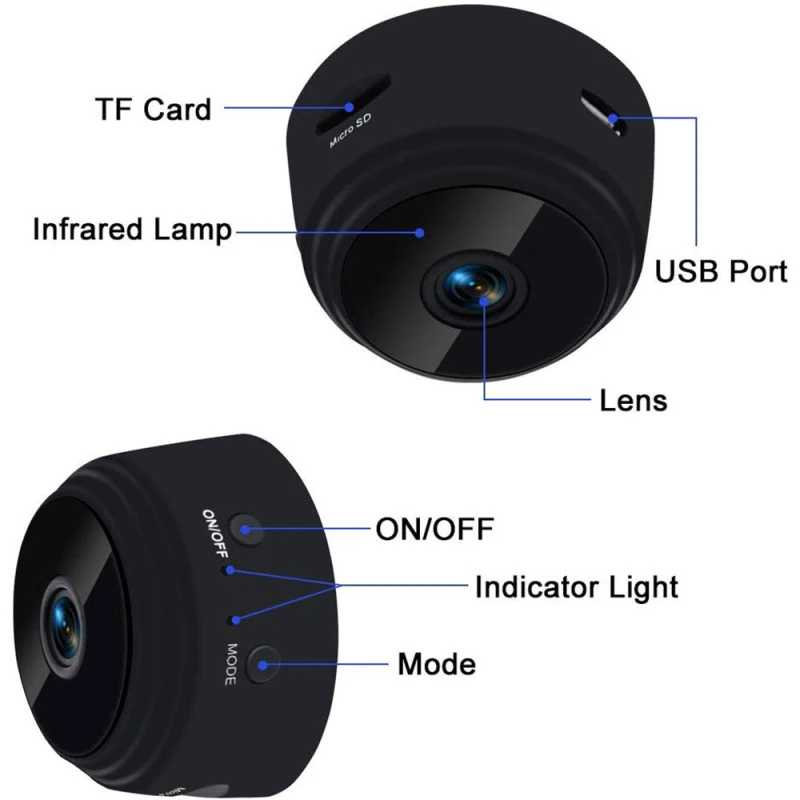 

1080P A9 Mini IP WIFI Camera Night Vision Baby Motion Detection Camera Wireless Home Security Camcorders Surveillance Cameras