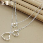 Ожерелье DOTEFFIL женское из серебра 925 пробы с кулоном в виде трех сердец