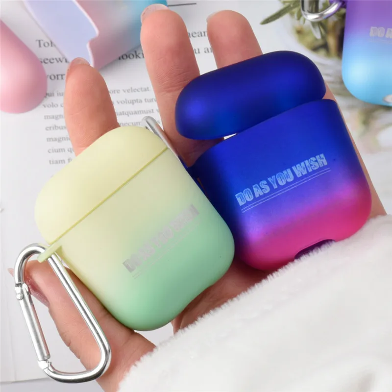 Твёрдый силиконовый чехол OTTWN для изменения цвета, простота для Apple Airpods, противоударный чехол для Apple AirPods, защитный чехол